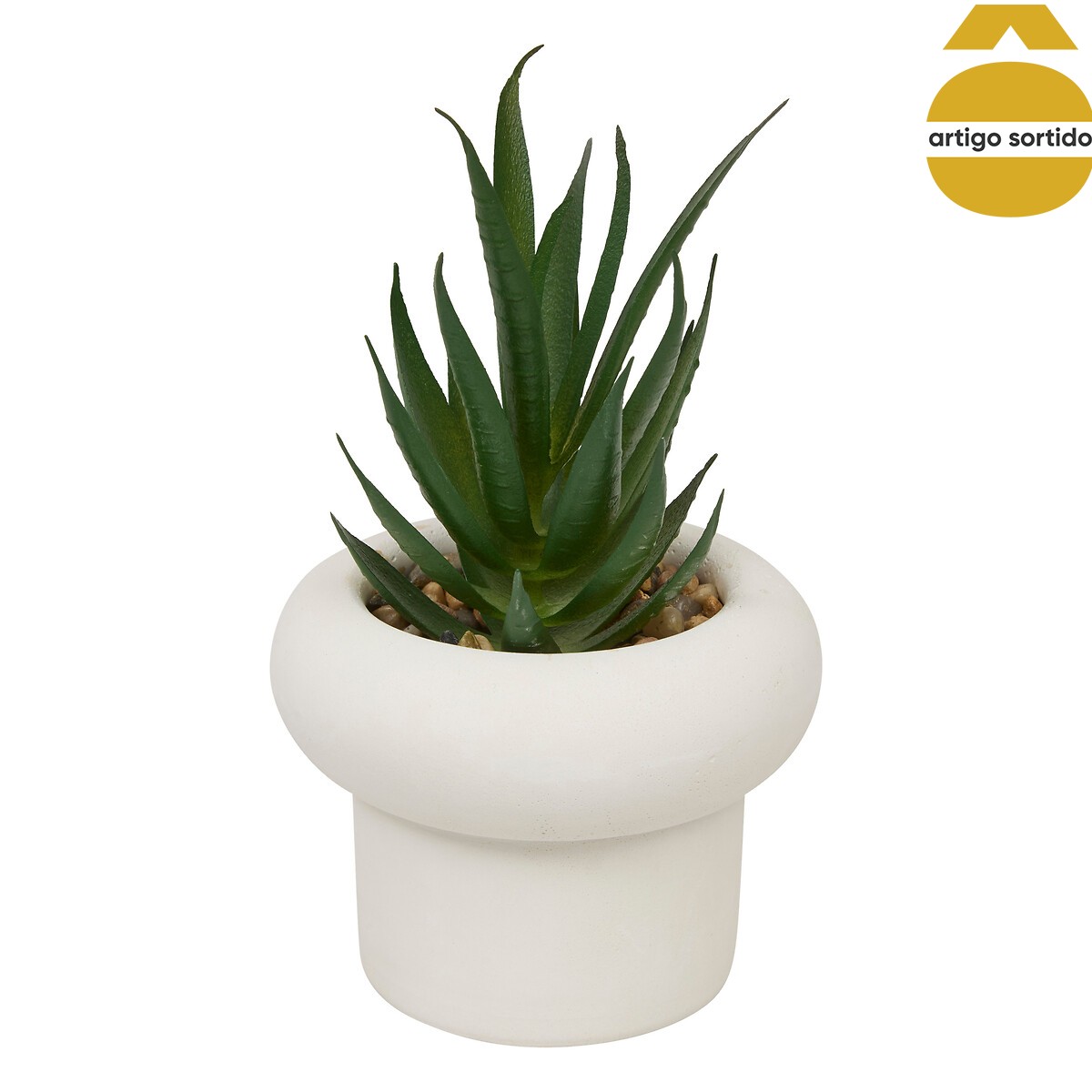 Vaso com planta artificial 14cm