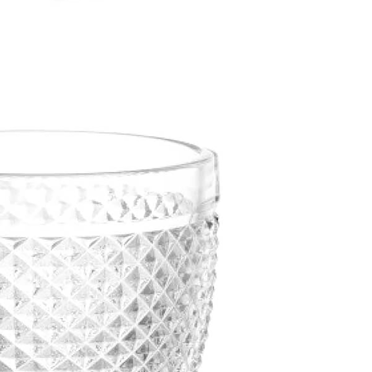 Copo de vinho DIAMOND com p&eacute; em vidro 33cl