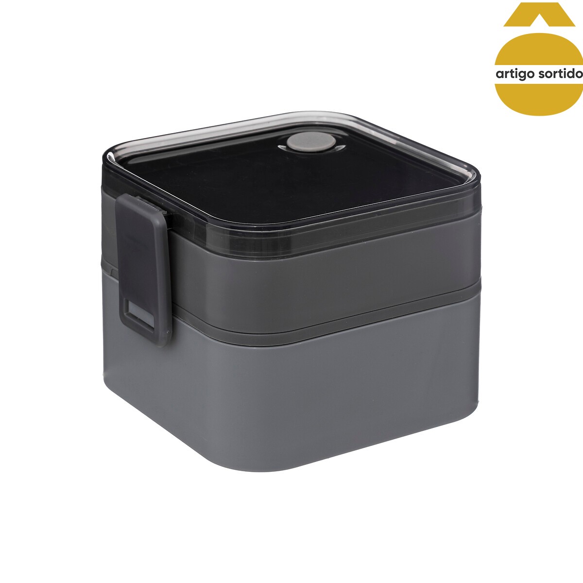 Lancheira quadrada com 2 compartimentos 1,5l