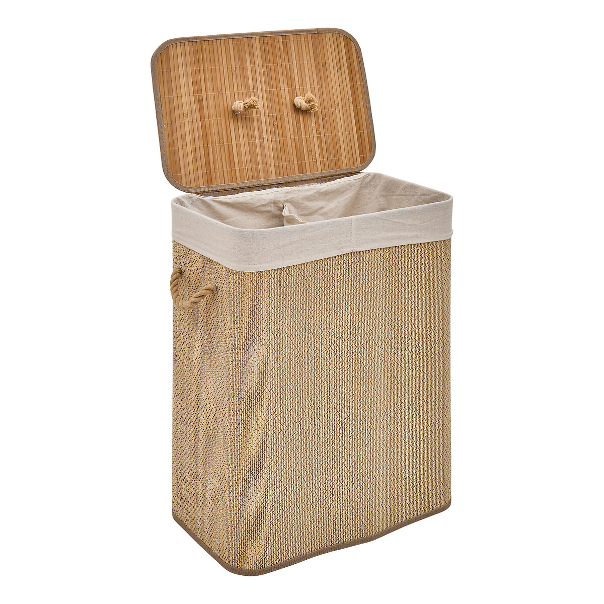 Cesto roupa wc STEMPY castanho 100l