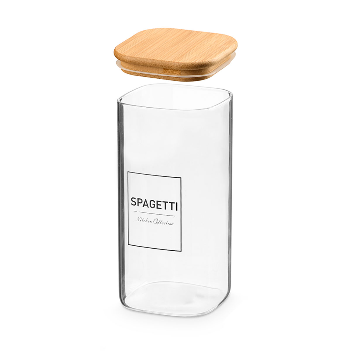 Frasco Para Massa Com Tampa Em Bambu 2,1l