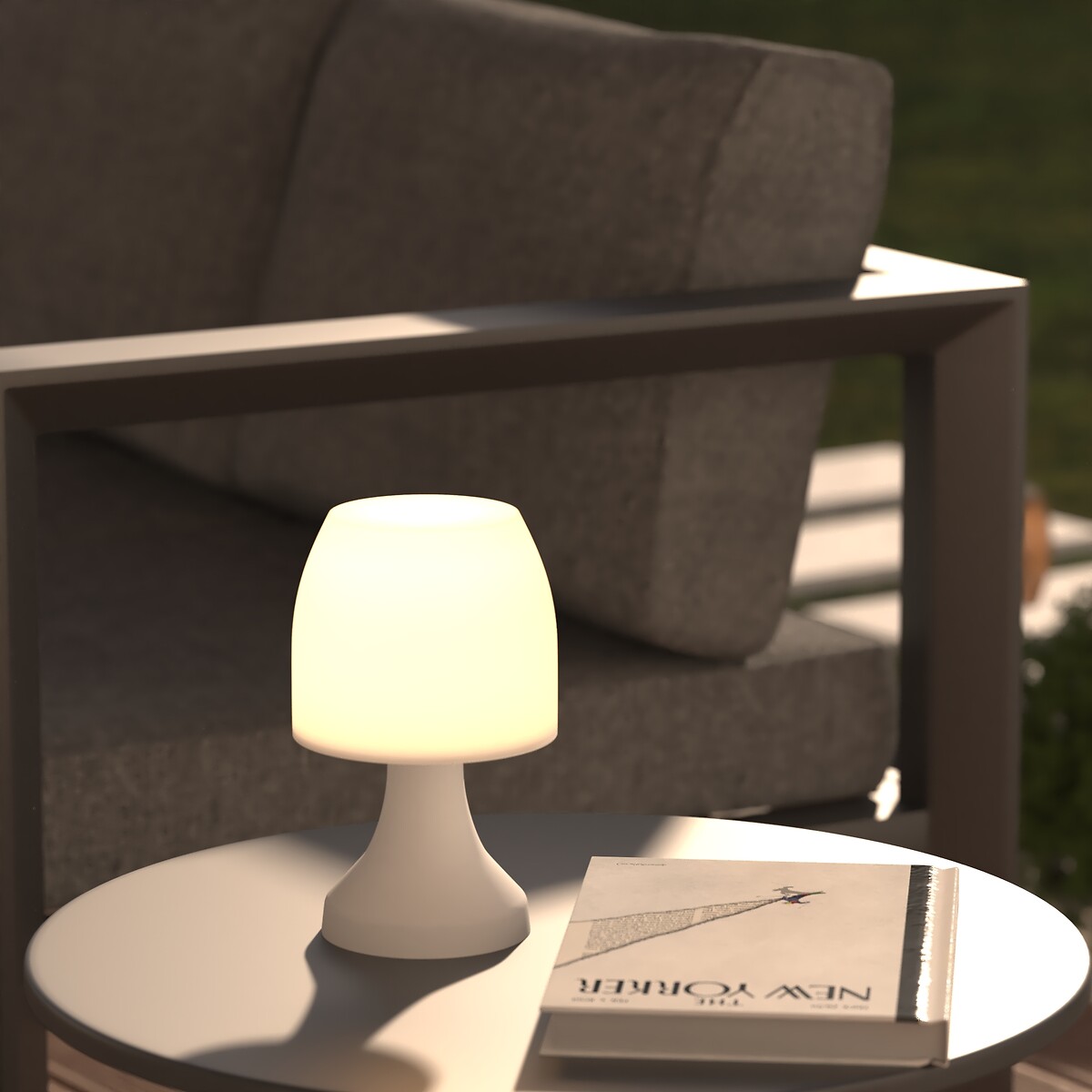 Candeeiro De Mesa Exteiror Dokk Branco