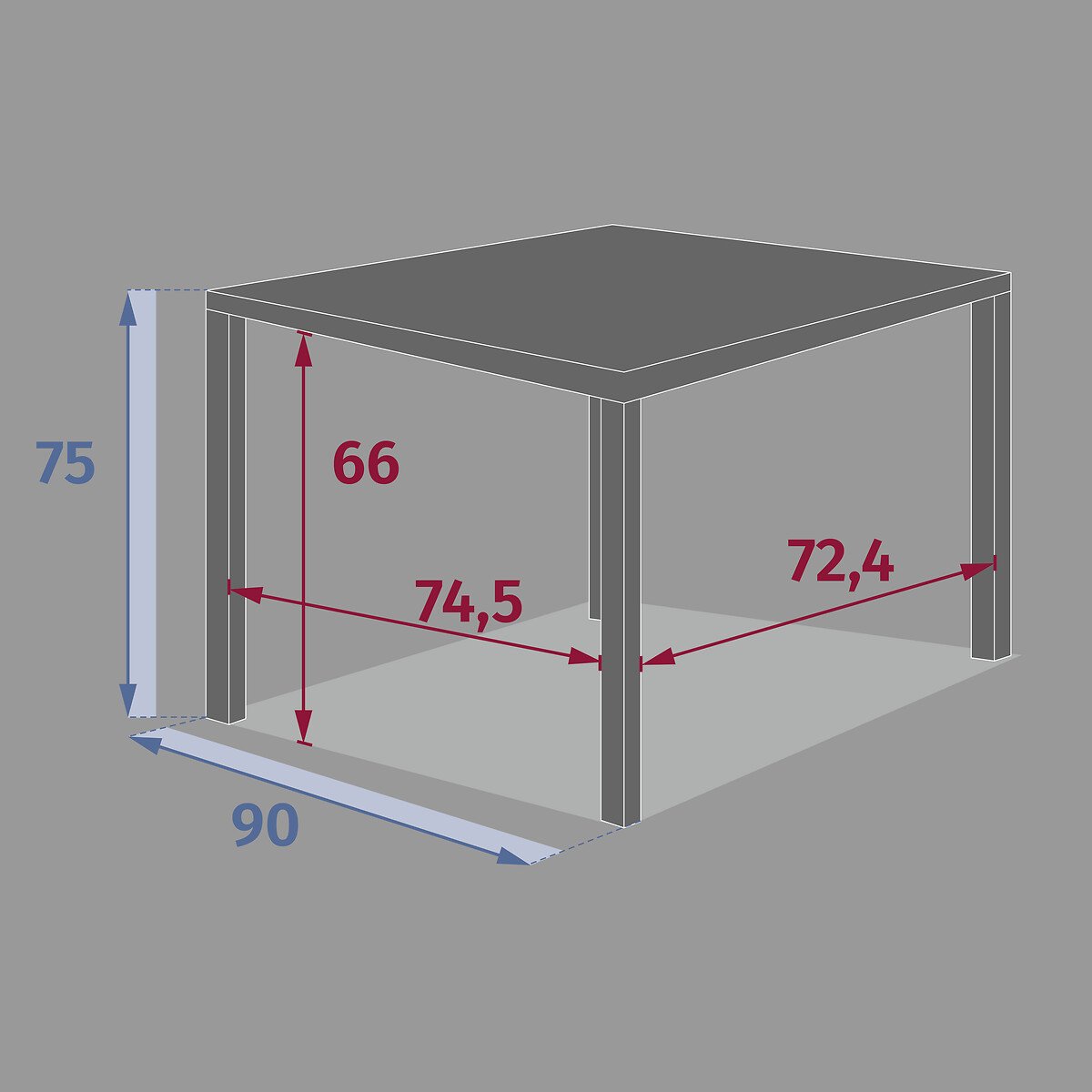 Mesa extens&iacute;vel Piazza Argile 90-180cm