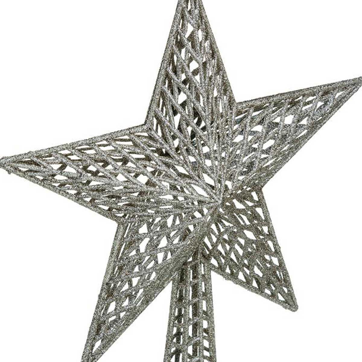 Estrela para topo de &aacute;rvore prateada