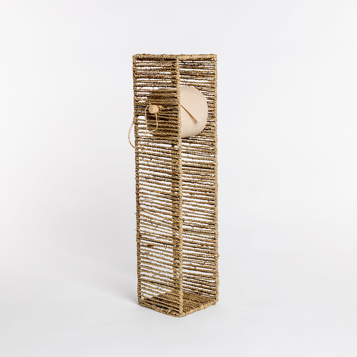 Porta rolos wc bege em corda