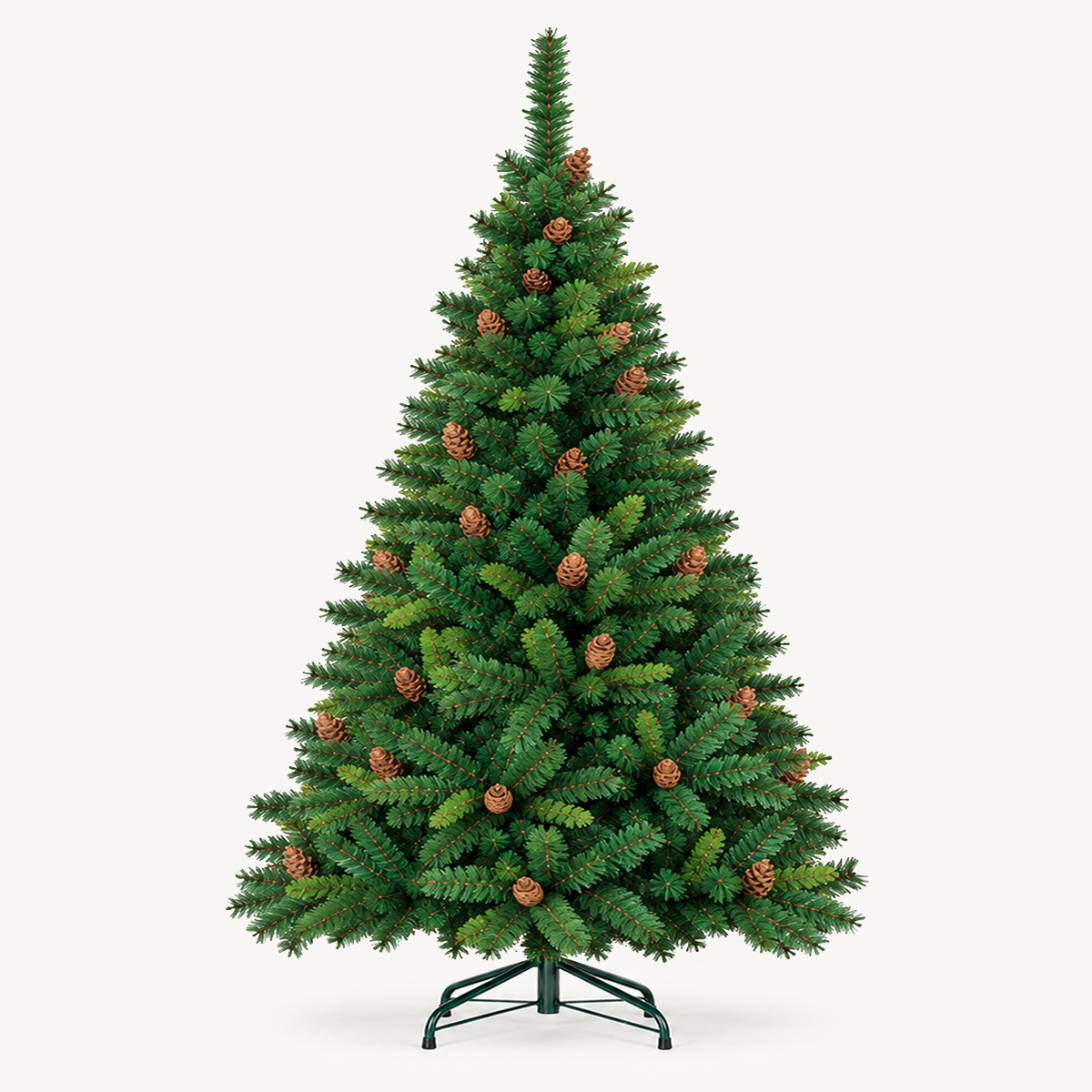 &Aacute;rvore de natal ROYAL MAJESTIC verde com pinhas 240cm