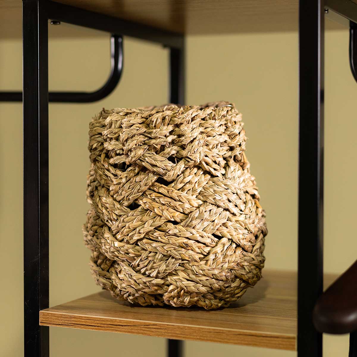 Cesto redondo de ráfia 20x22cm