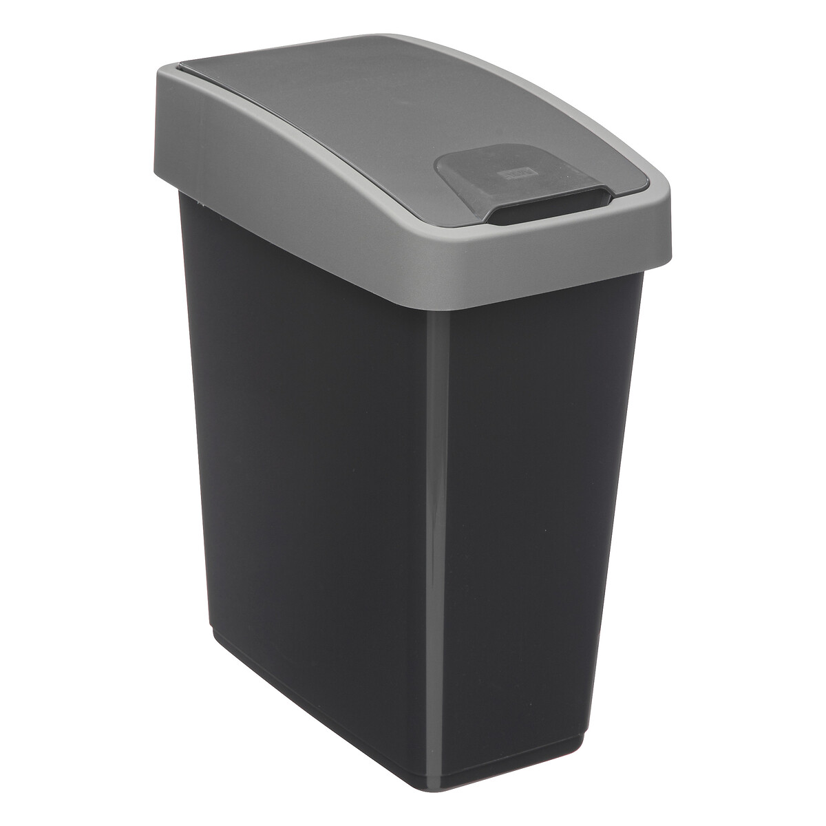 Balde do lixo de 2 aberturas preto 45l