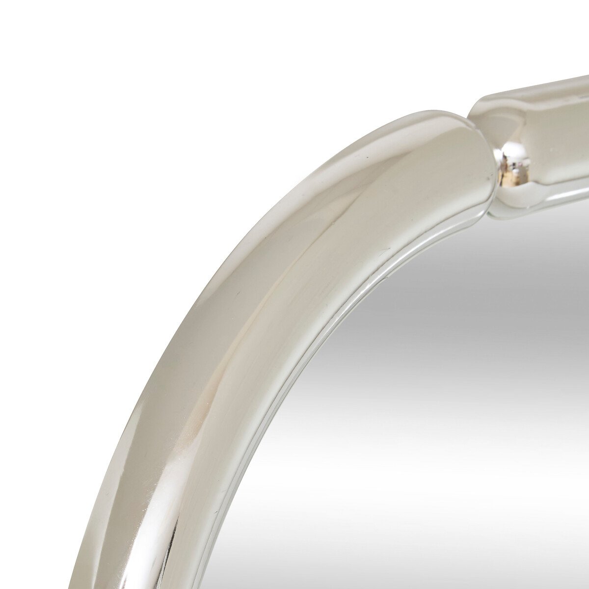 Espelho de parede oval MICAELA prateado 55x35cm