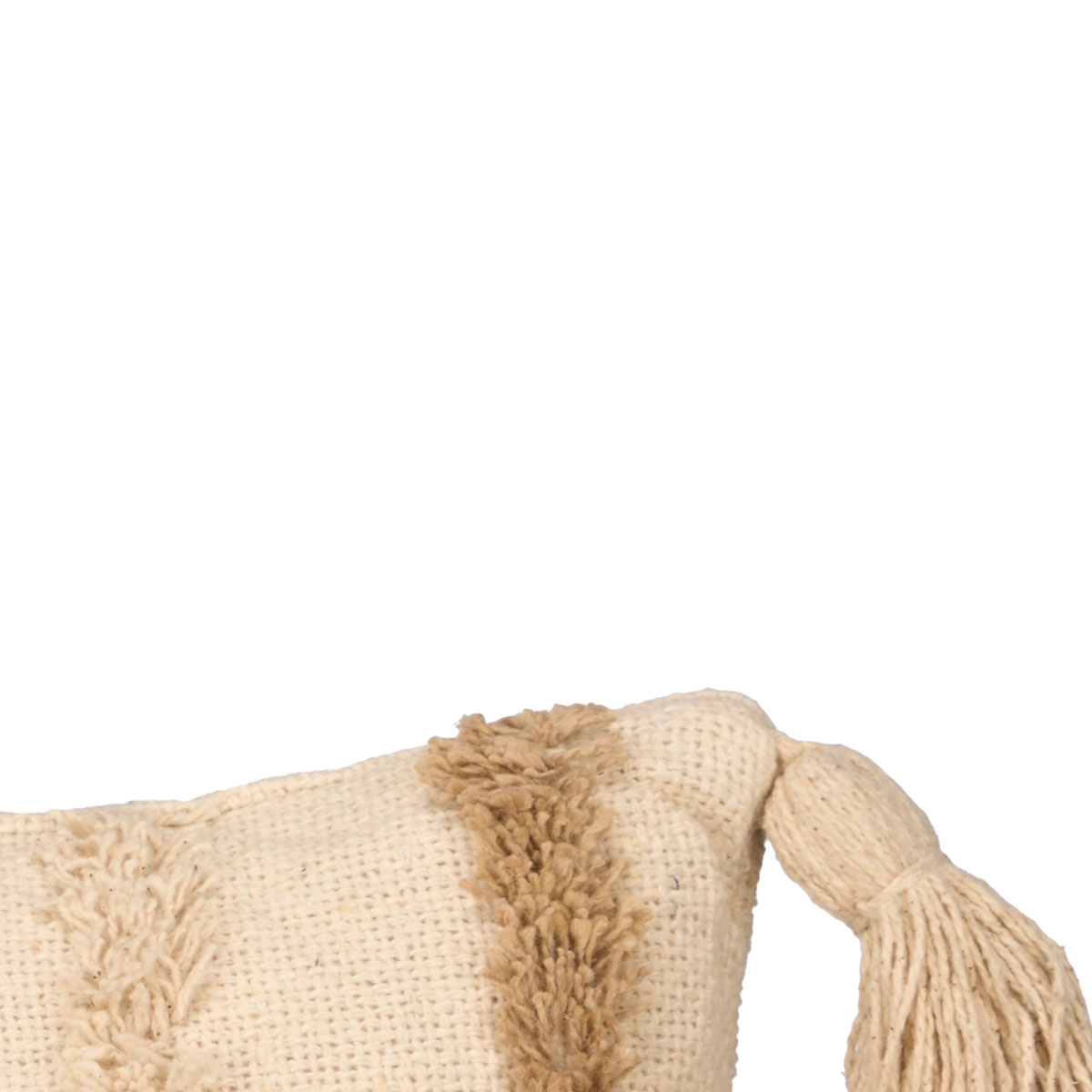 Almofada com riscas castanho 45x45cm