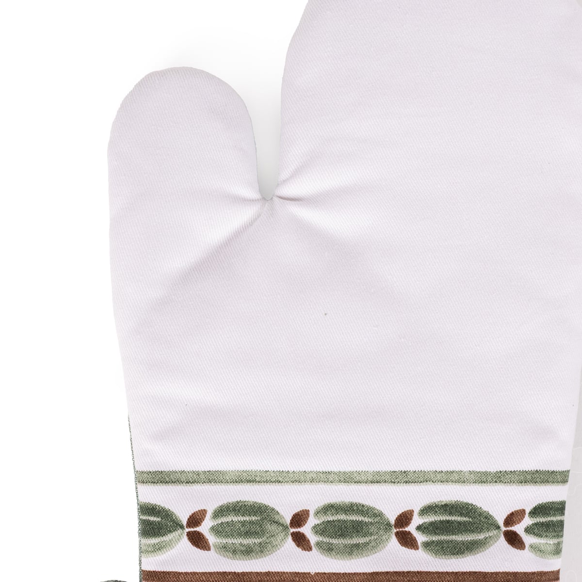 Conjunto de luvas e pega de cozinha verde