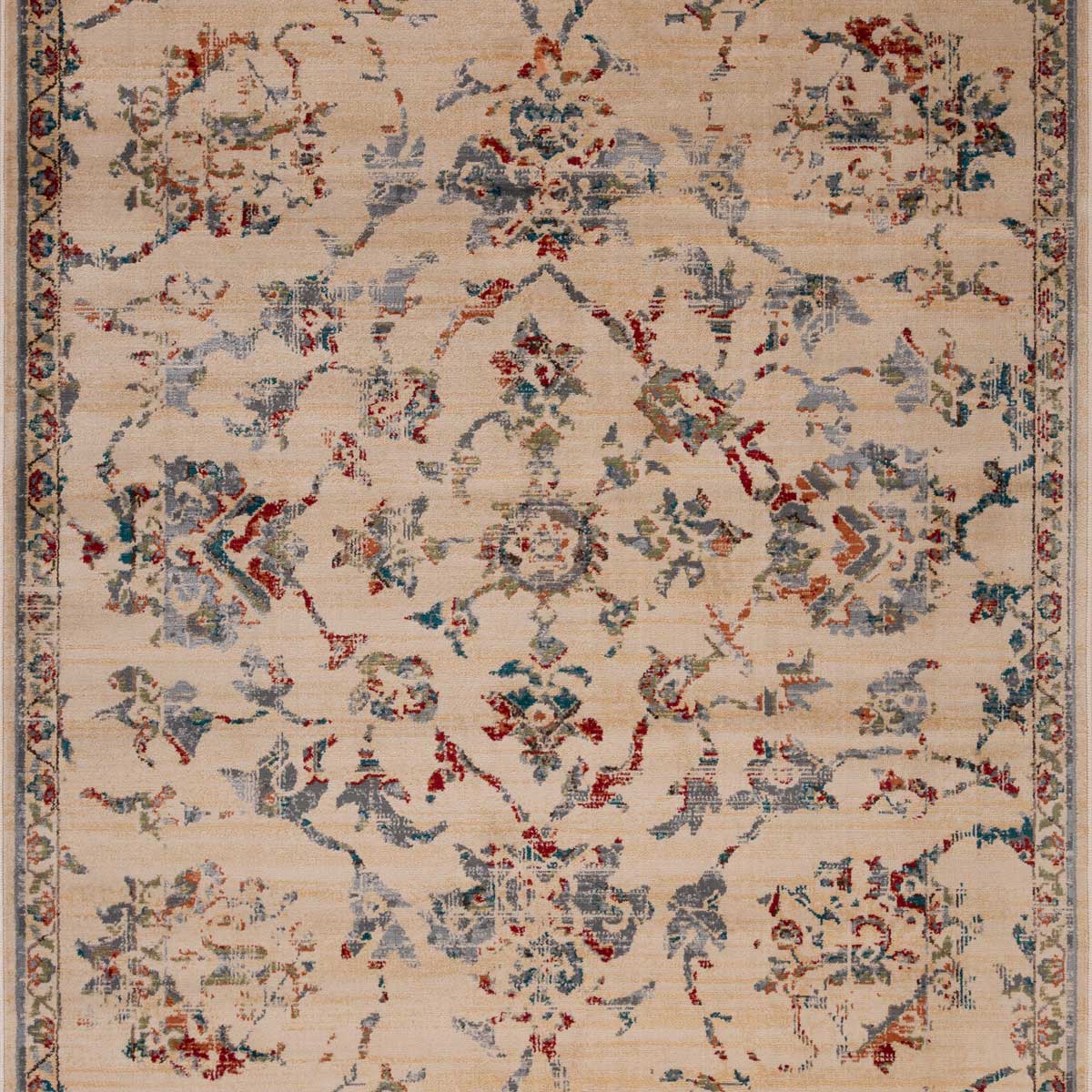 Tapete LENE bege e azul 200x285cm,  Tapete LENE bege e azul 200x285cm