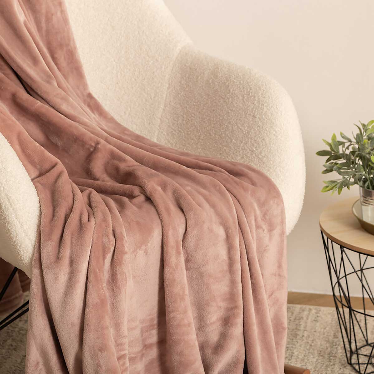 Manta CORALINA rosa velho 180x230cm