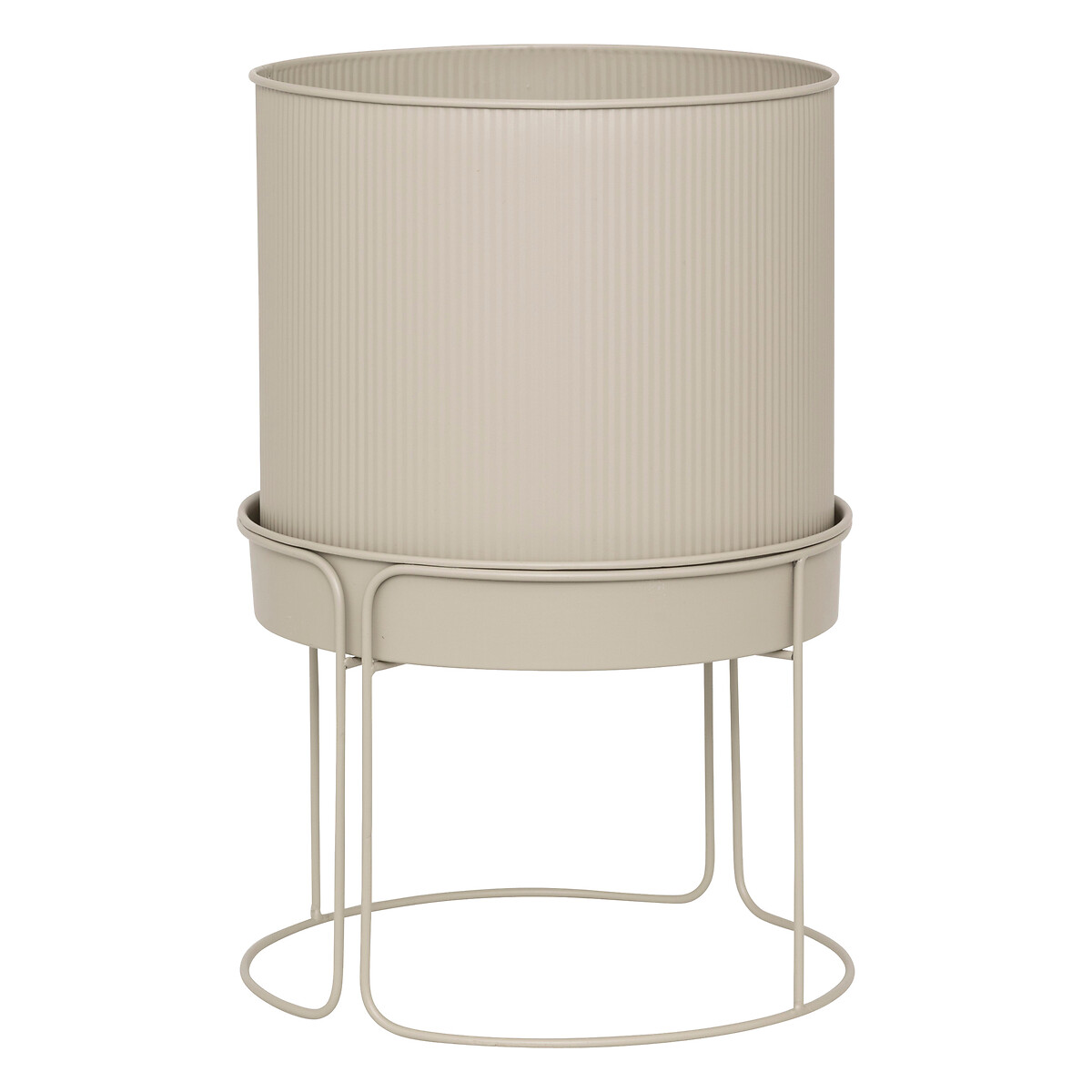 Floreira AZE em metal bege 44,3cm