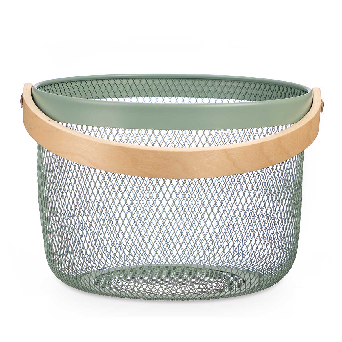 Fruteira verde em metal 25,5cm