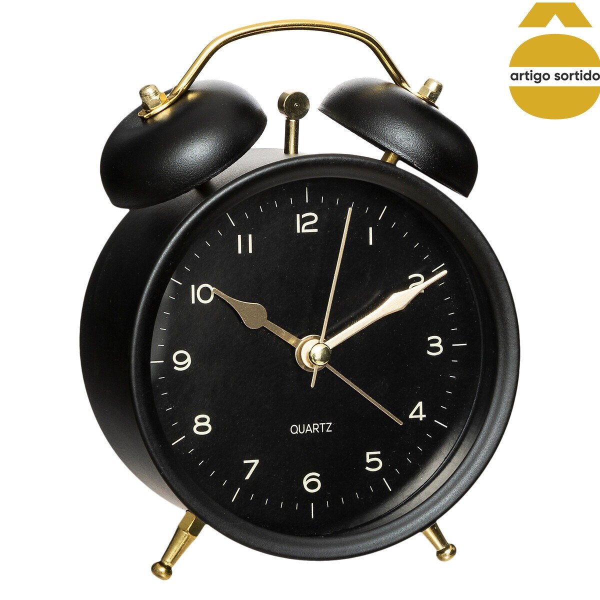 Relógio despertador em metal