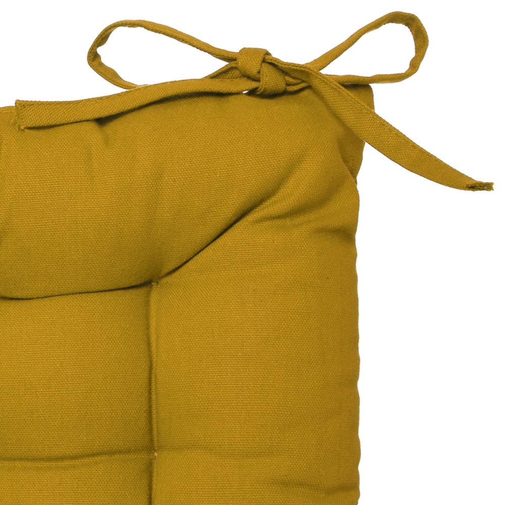 Coxim ocre em algod&atilde;o 38x38cm