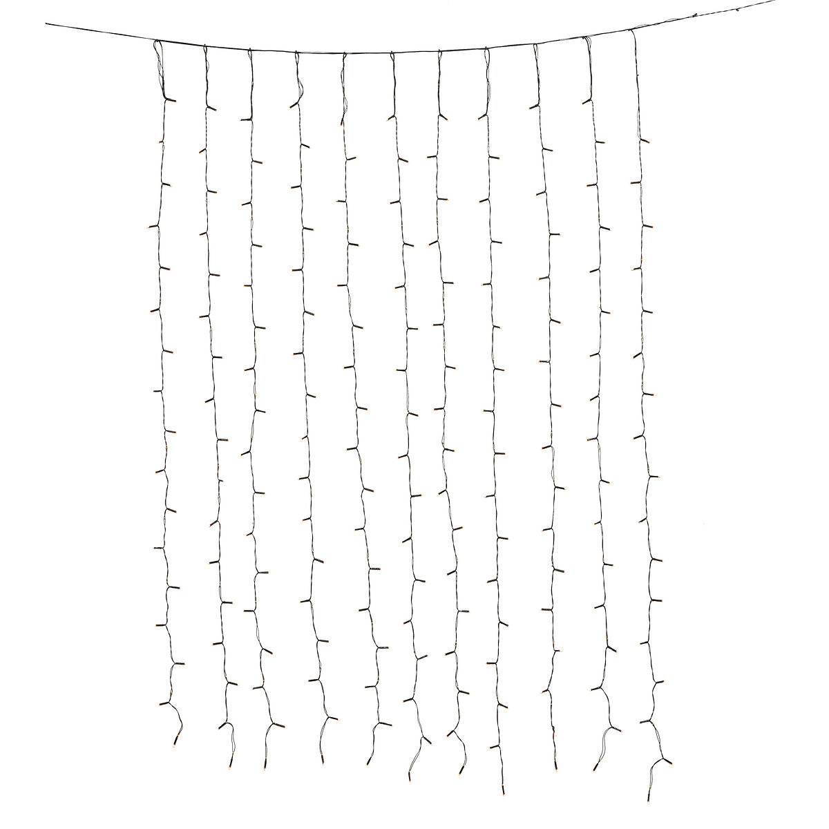 Cortina de natal 204LED branco quente 120cm