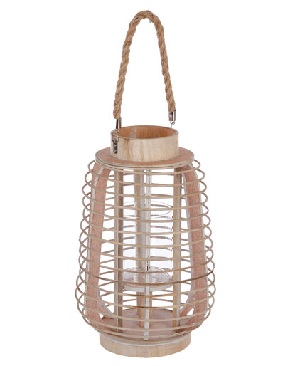 Lanterna decorativa em rattan em forma de colmeia