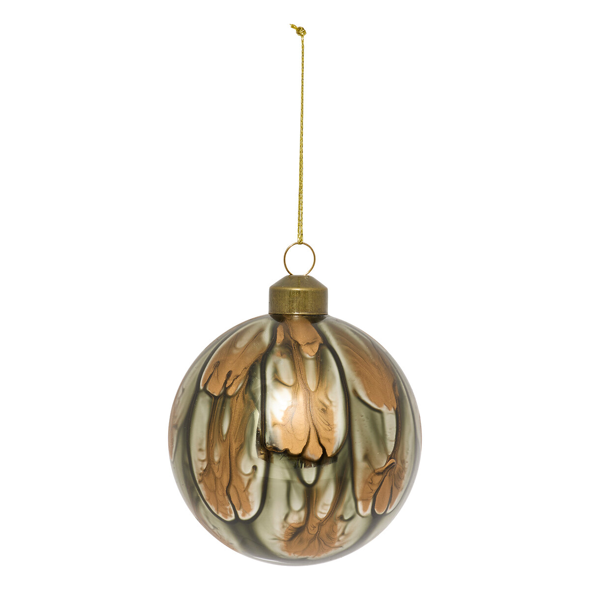 Bola de natal efeito m&aacute;rmore 8cm