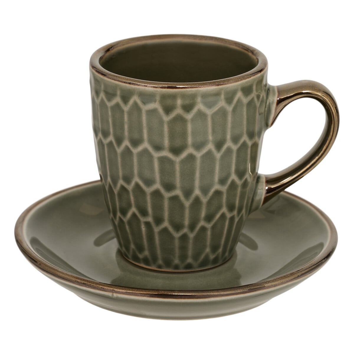 Conjunto de 2 ch&aacute;venas de caf&eacute; ELLA verde 9cl