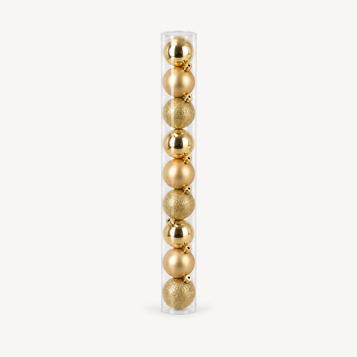 Conjunto de 9 bolas douradas