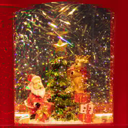 Comboio Decorativo Com Ilumina&ccedil;&atilde;o Efeito Globo De Neve