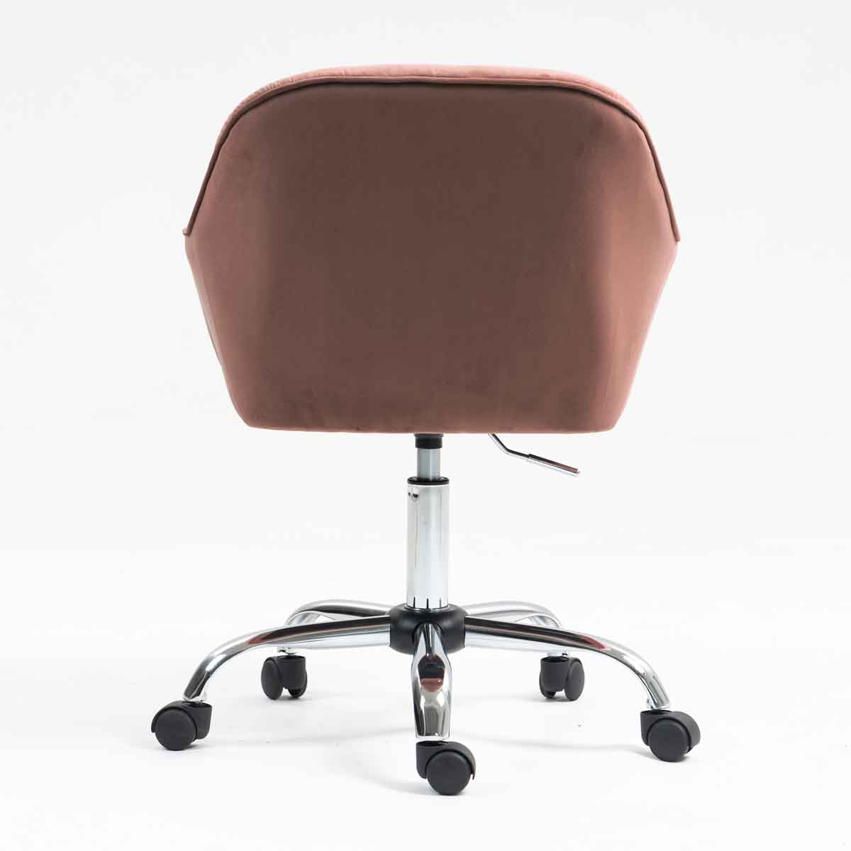 Cadeira de escrit&oacute;rio MIA rosa em veludo