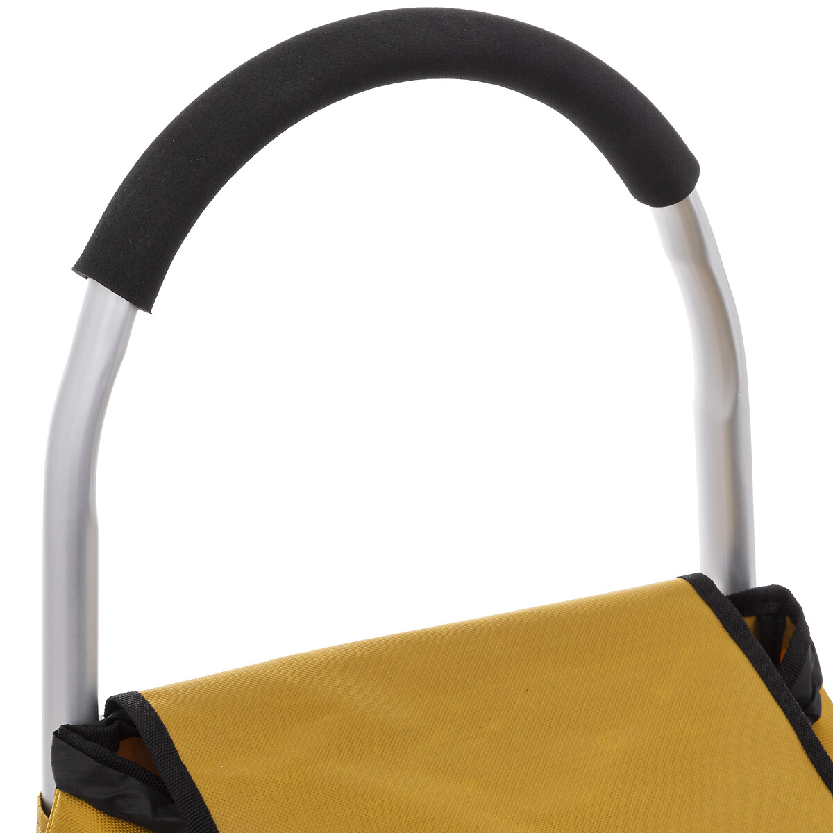 Carrinho de compras dobr&aacute;vel amarelo