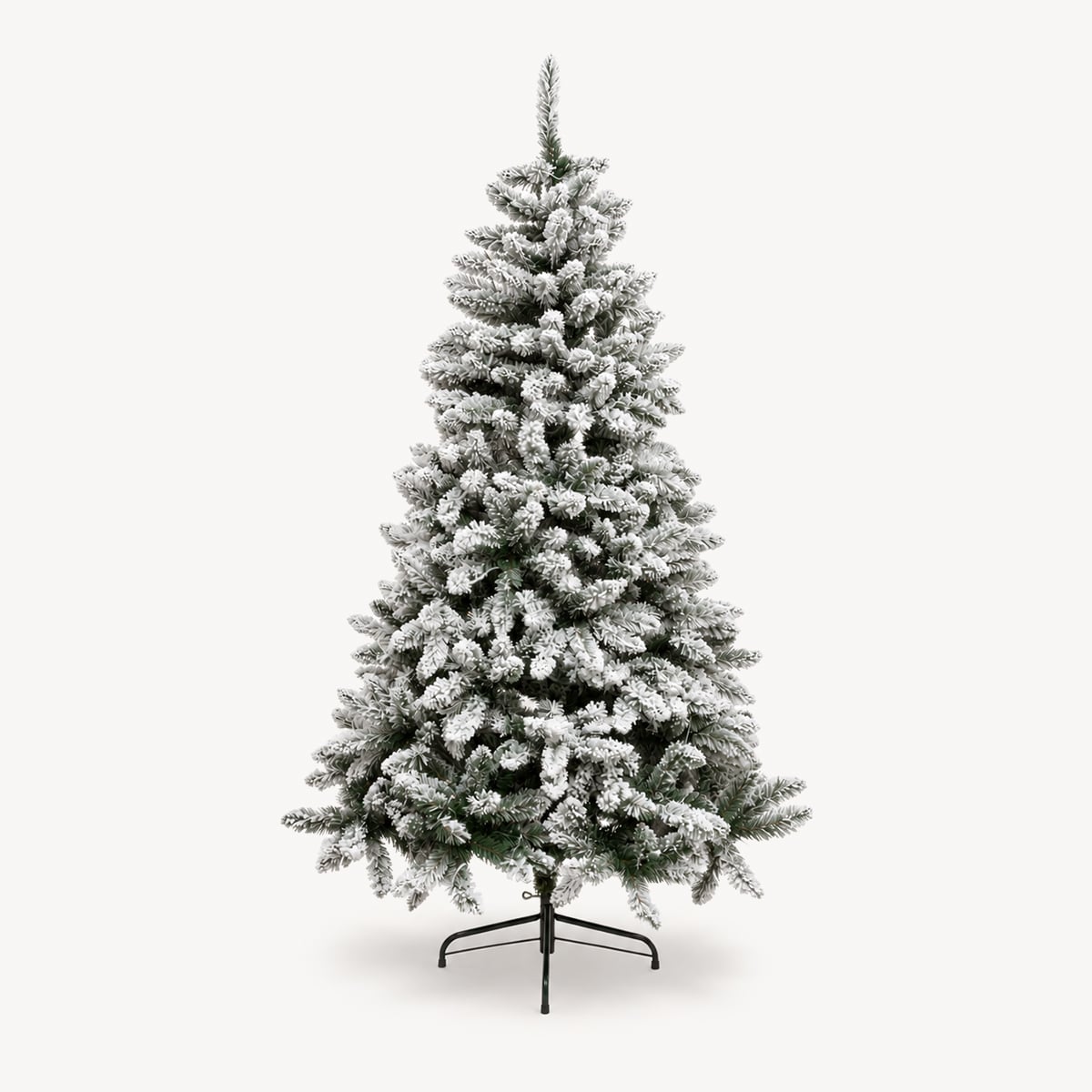 &Aacute;rvore de natal SNOW LORD verde com 360 leds e neve 210cm