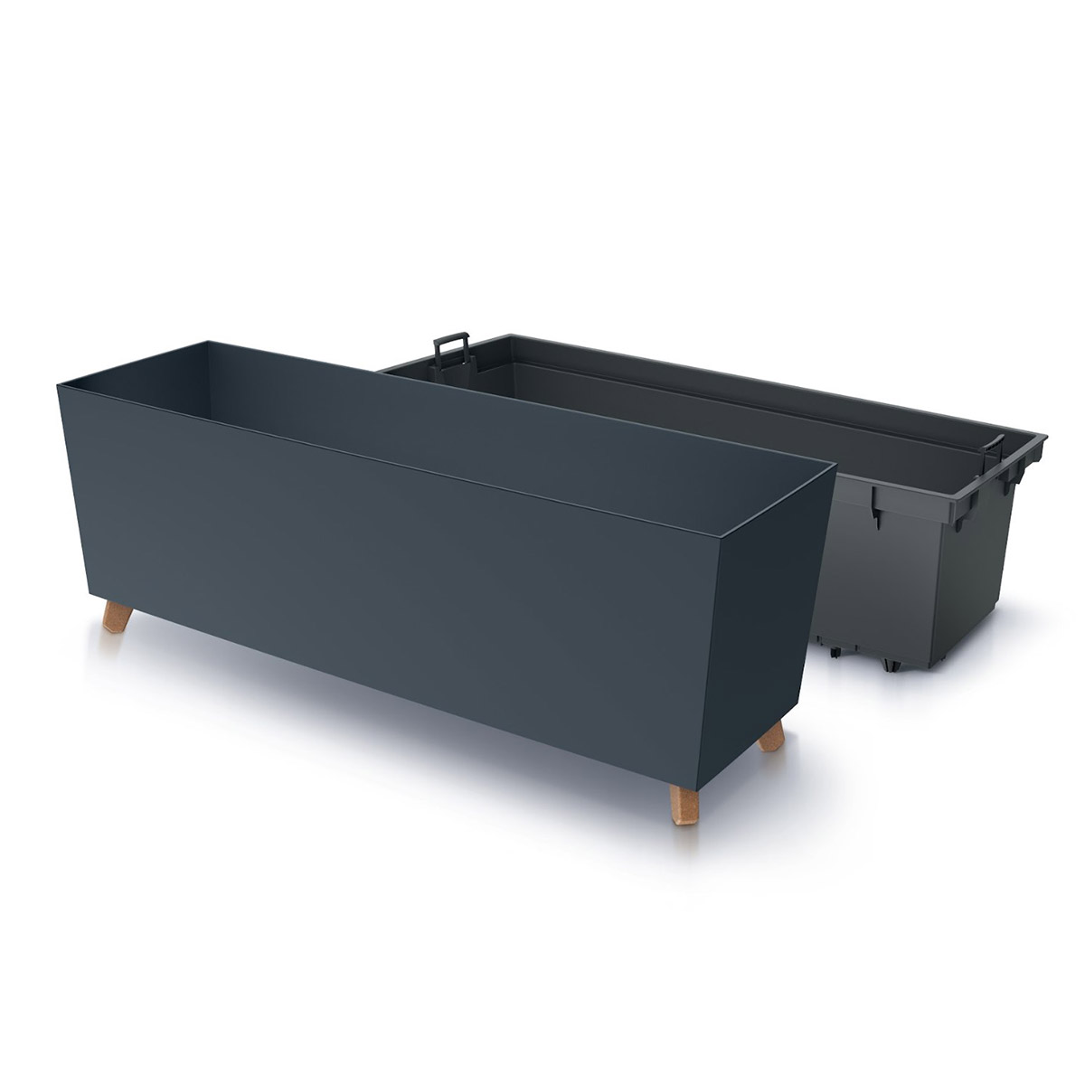 Floreira URBI CASE cinza antracite