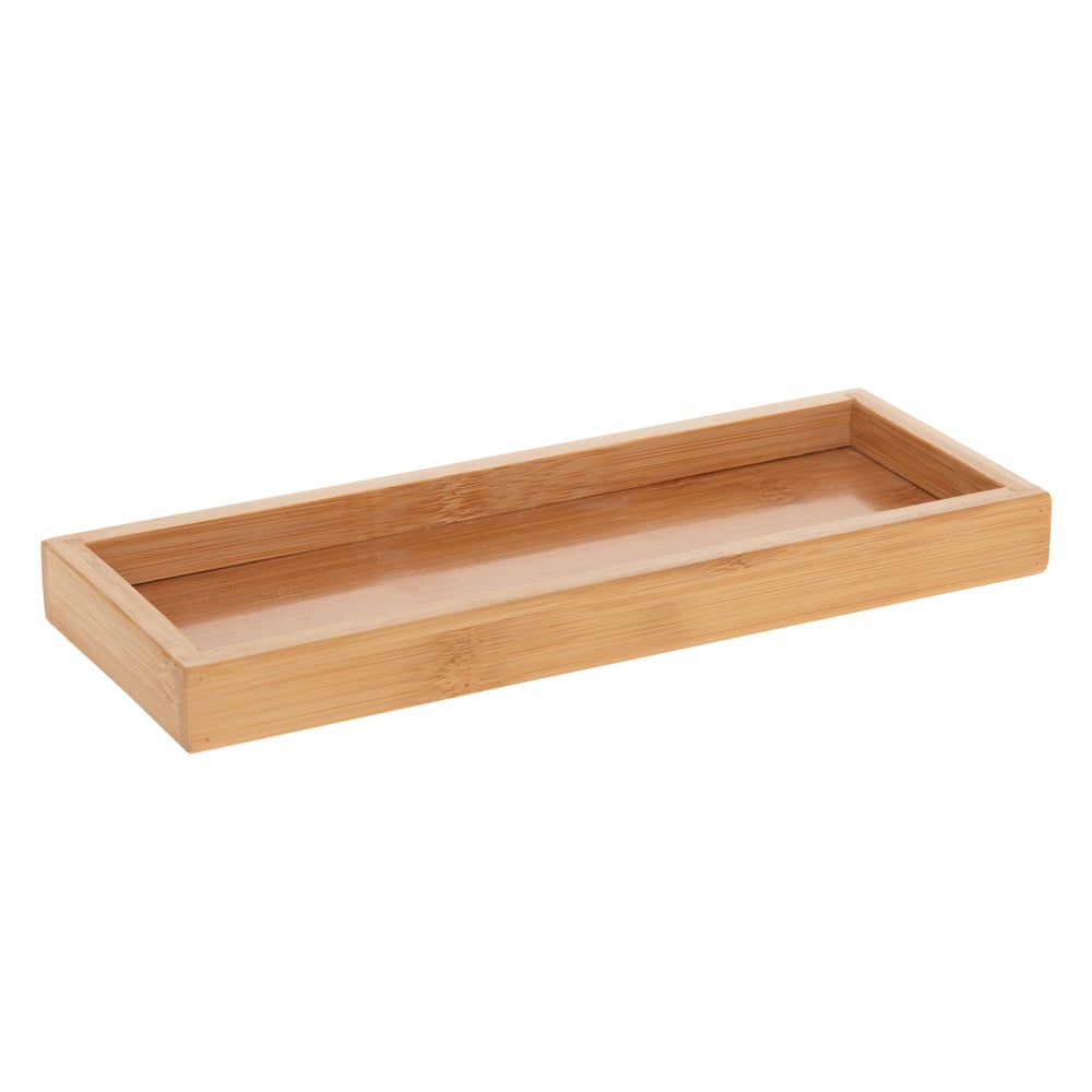 Conjunto de 3 acess&oacute;rios wc e tabuleiro em bambu