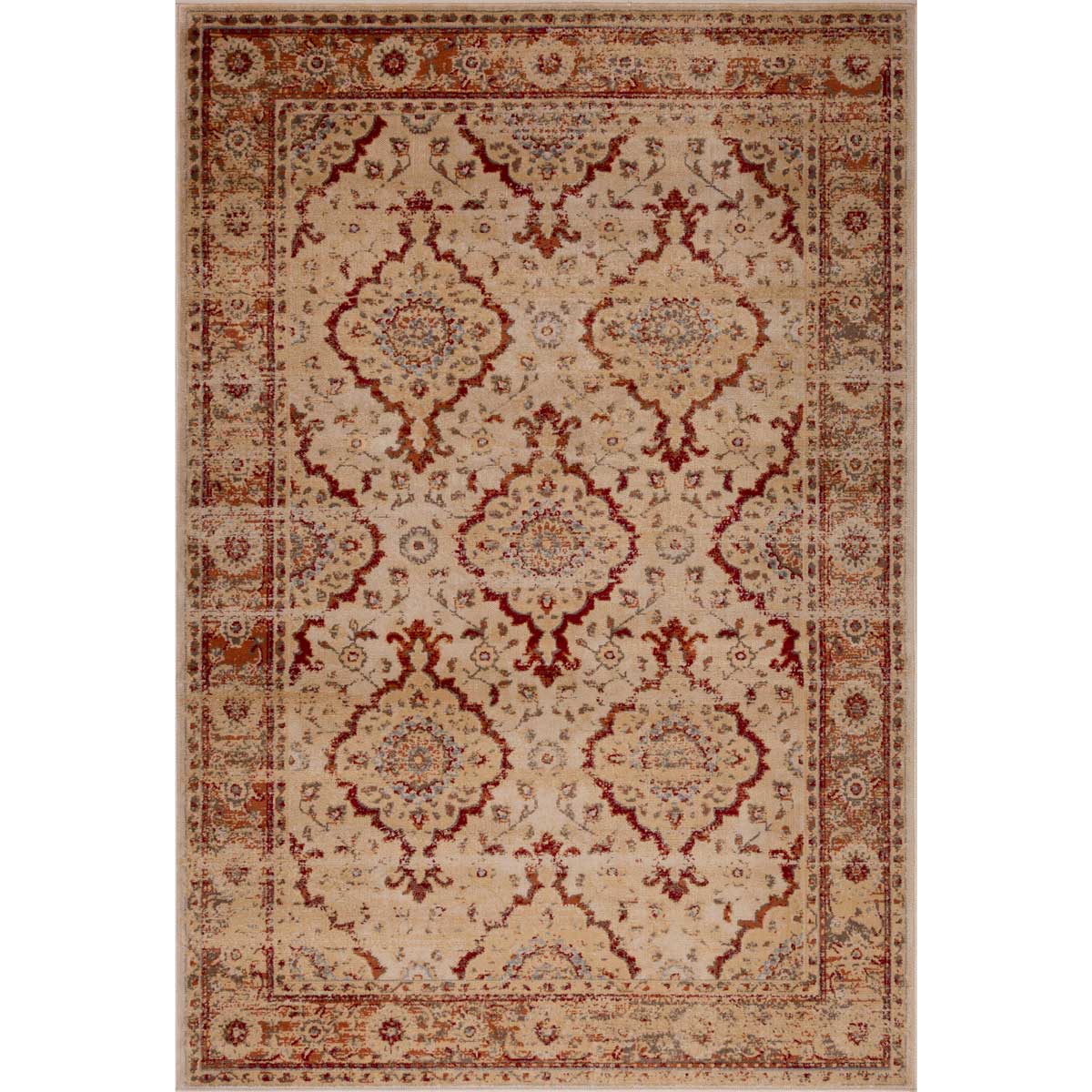 Tapete LENE bege e vermelho 200x285cm