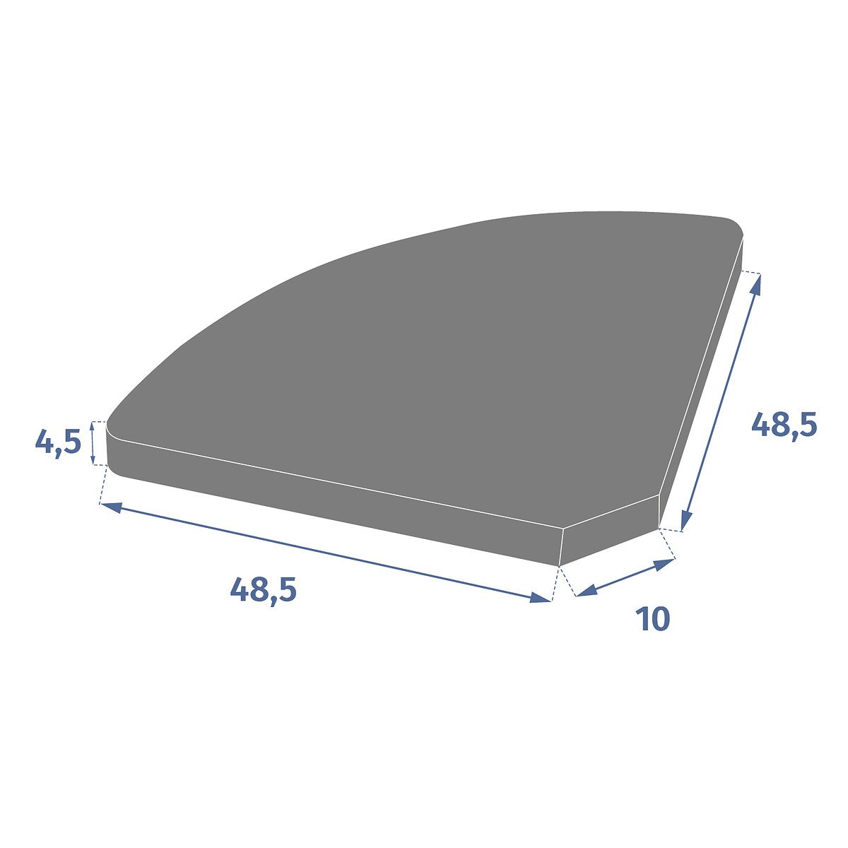 Placa para base guarda-sol TIZENO cinza