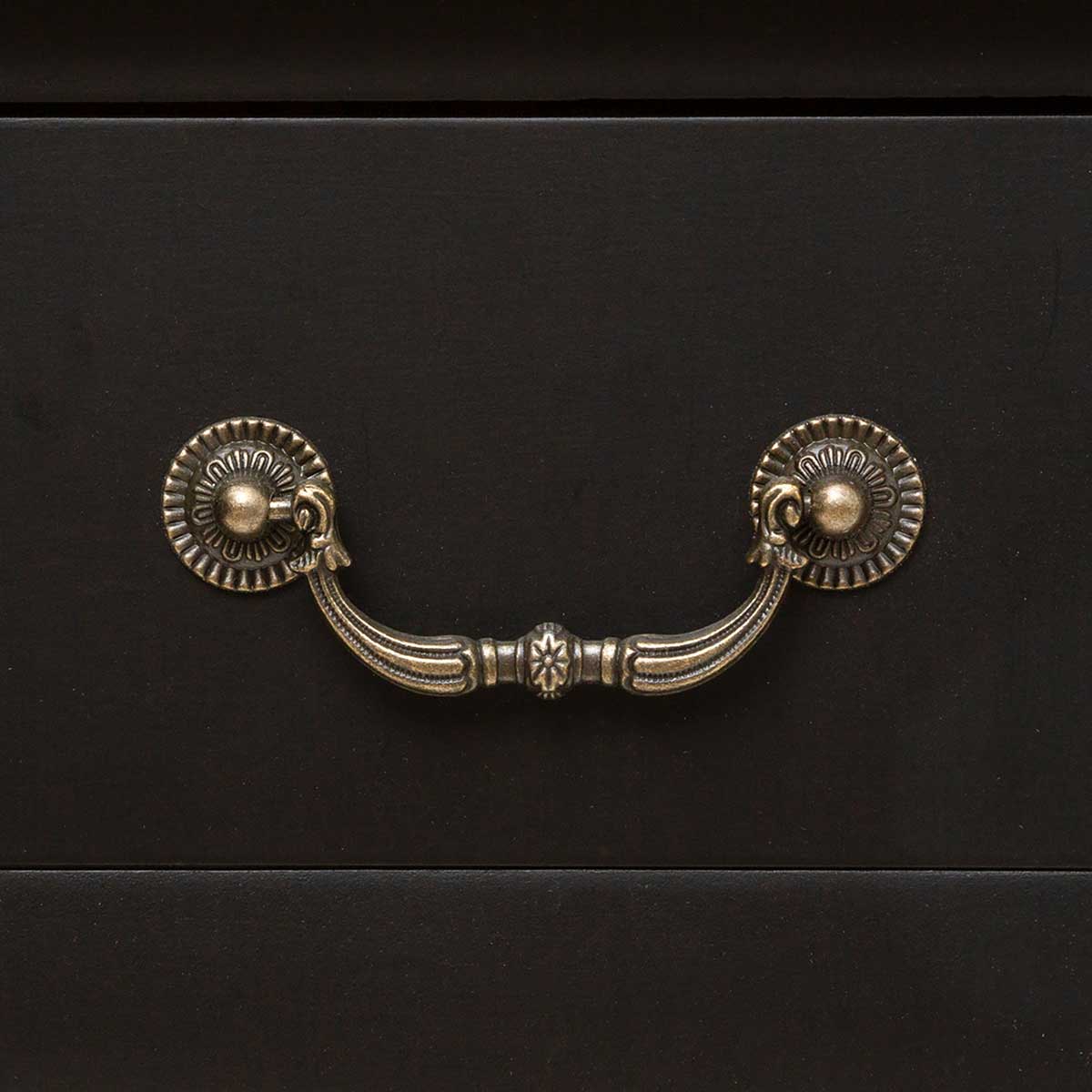 Consola CHRYSA preta com 2 gavetas