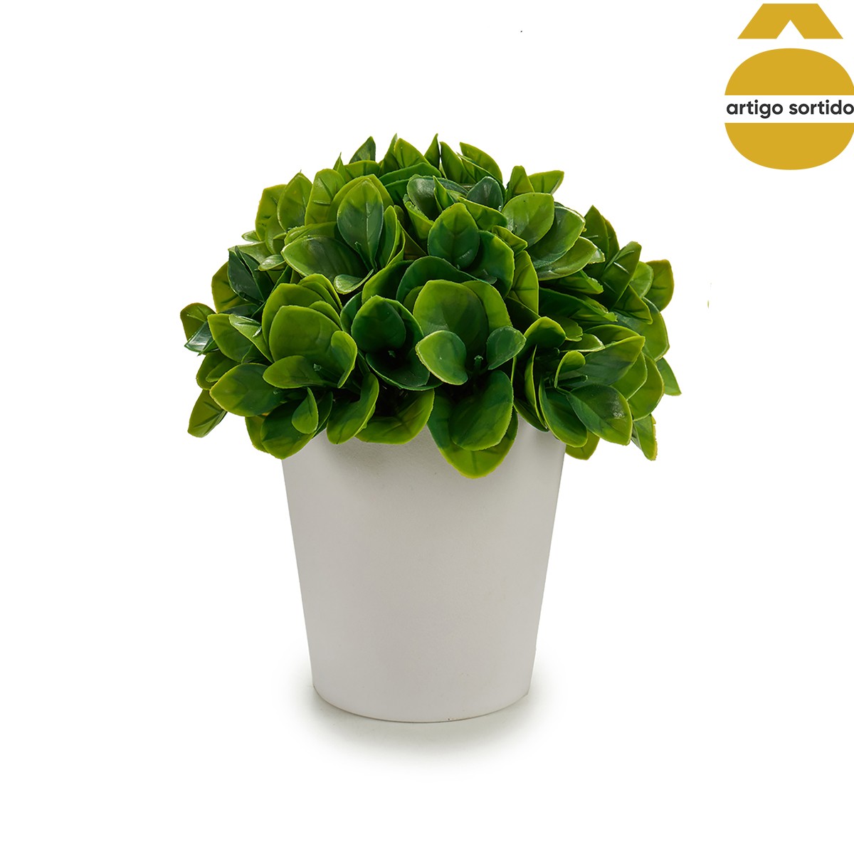 Vaso com folhas curtas 13cm
