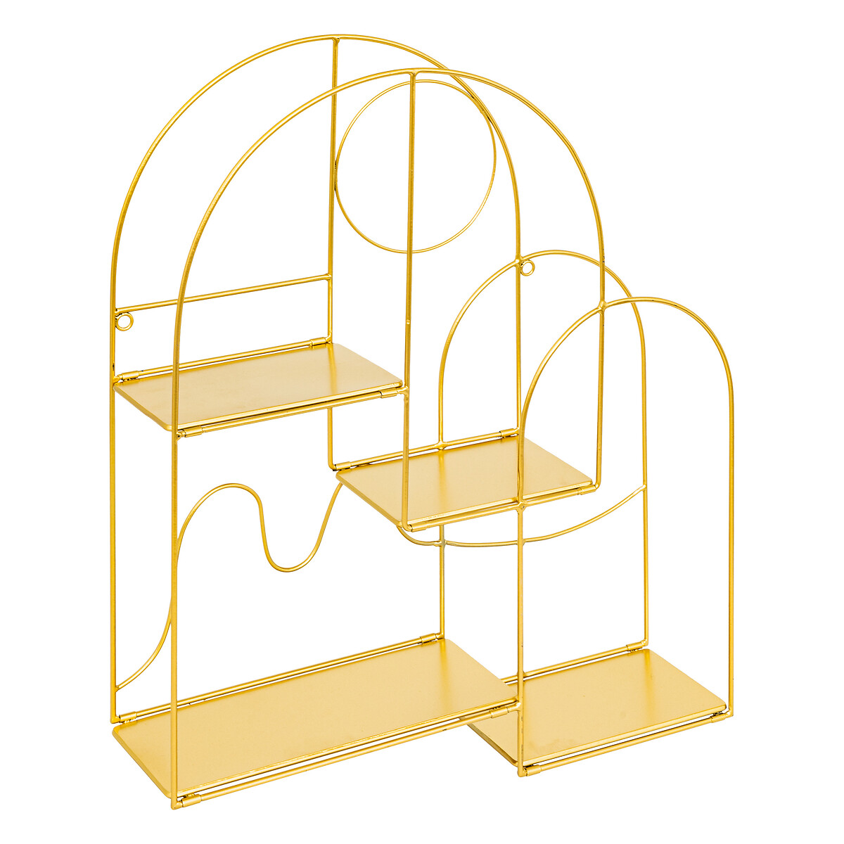 Estante TINA dourado em metal,  Estante TINA dourado em metal