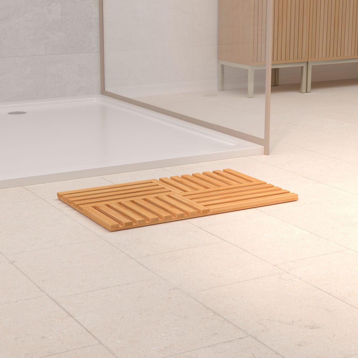 Tapete wc ESSENTIELS em bambu 33x55cm