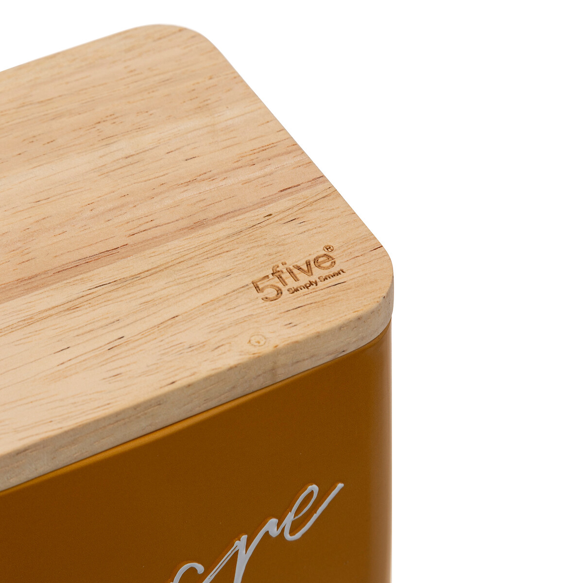 Lata mostarda em metal para açúcar