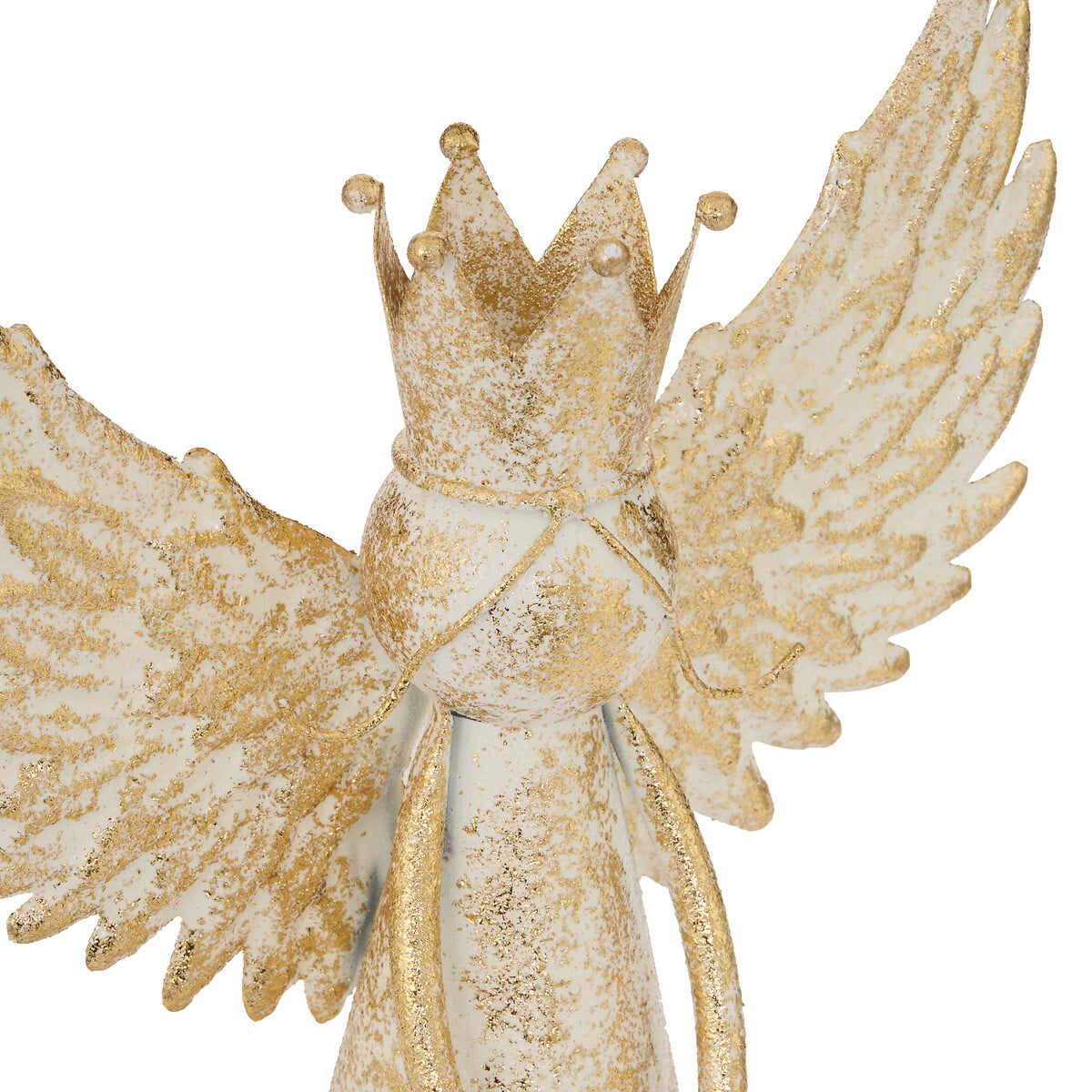 Figura Anjo em metal dourado 40cm