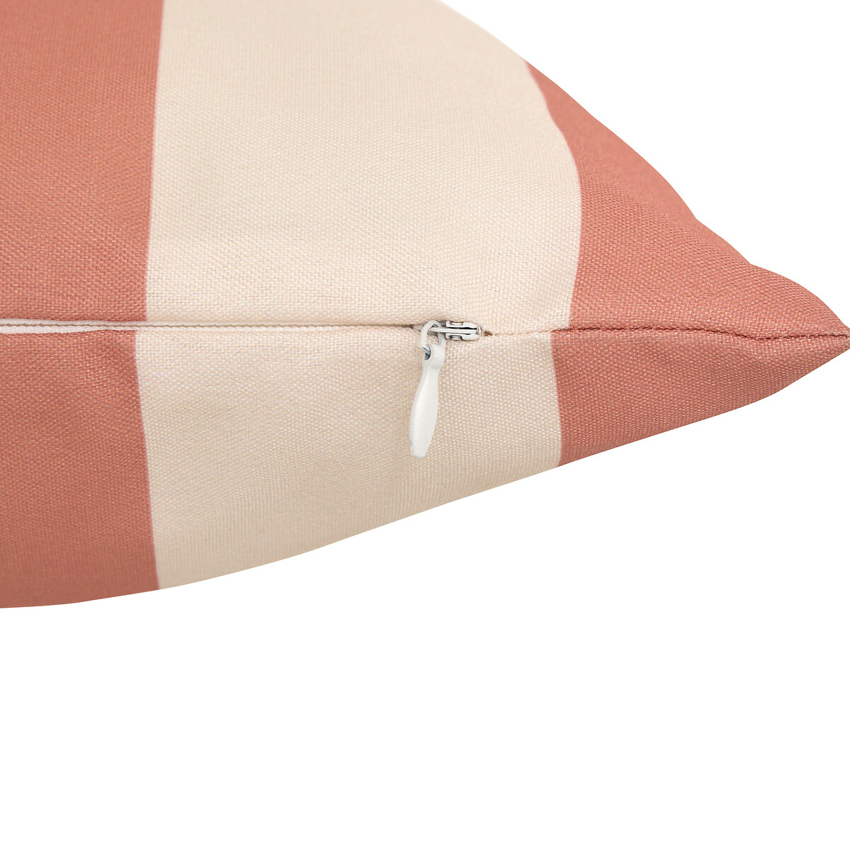 Almofada para exterior POOLSIDE riscas terracota e branco