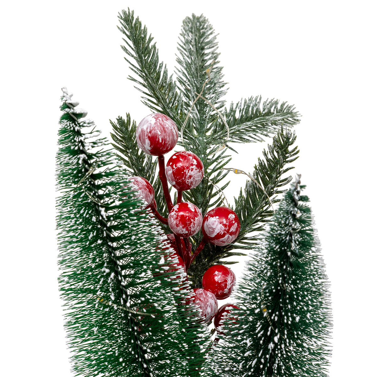 Centro de mesa com &aacute;rvore e pai natal D9x25cm