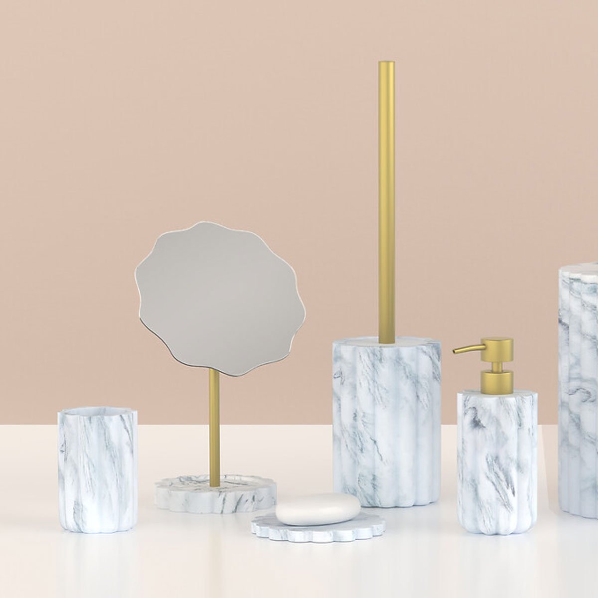 Copo wc  MARBY branco em poliresina