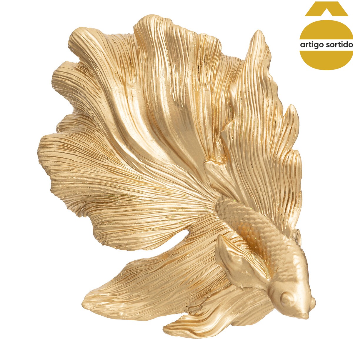 Peixe decorativo JIL dourado