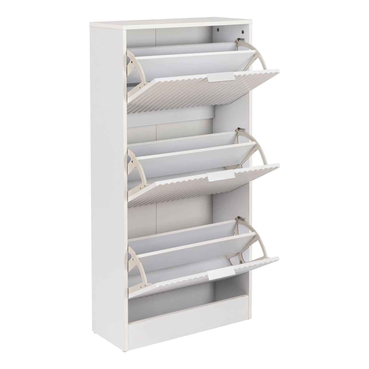 Sapateira Com 3 Gavetas WAVE Branca 120cm