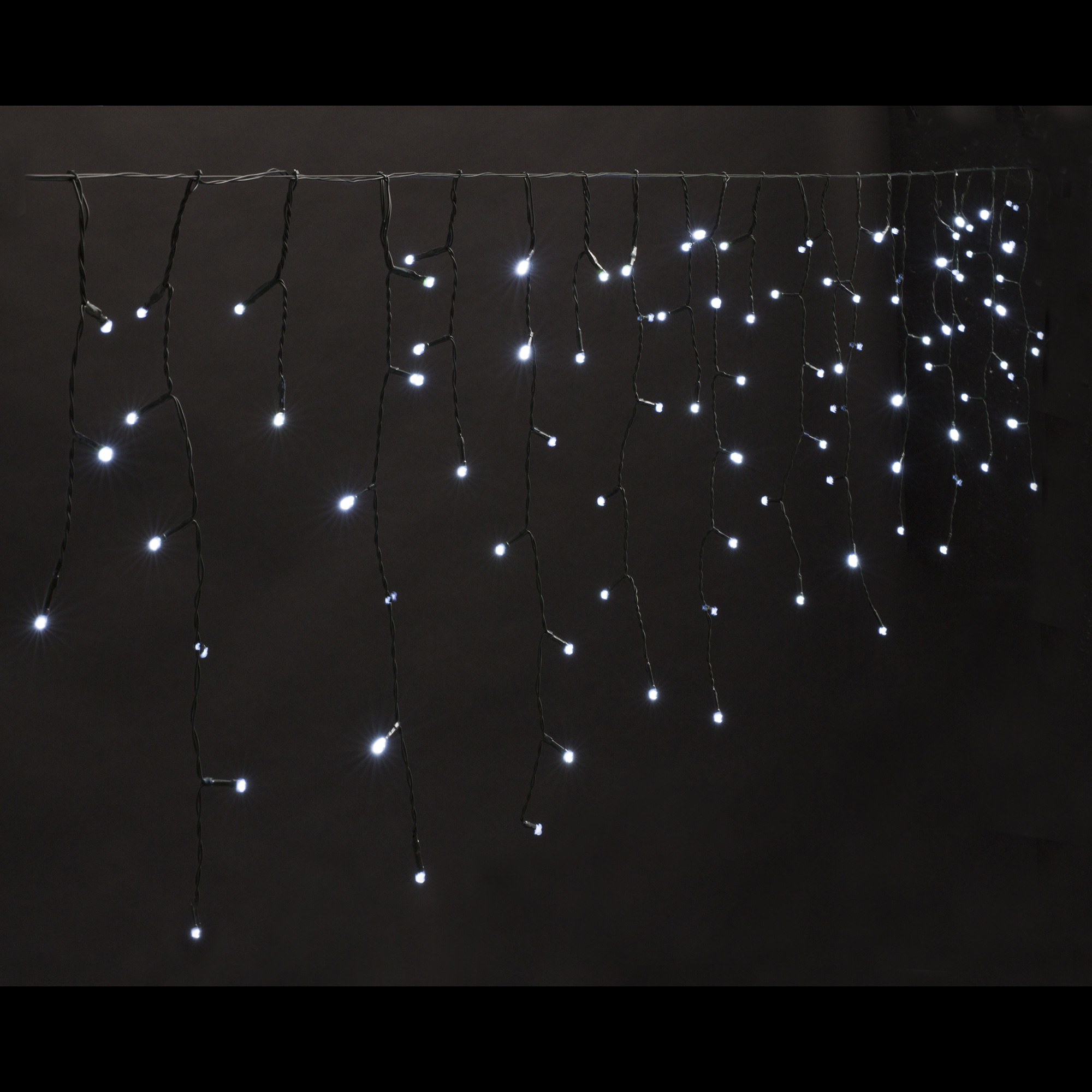 Cortina luminosa de natal branco frio 360 leds