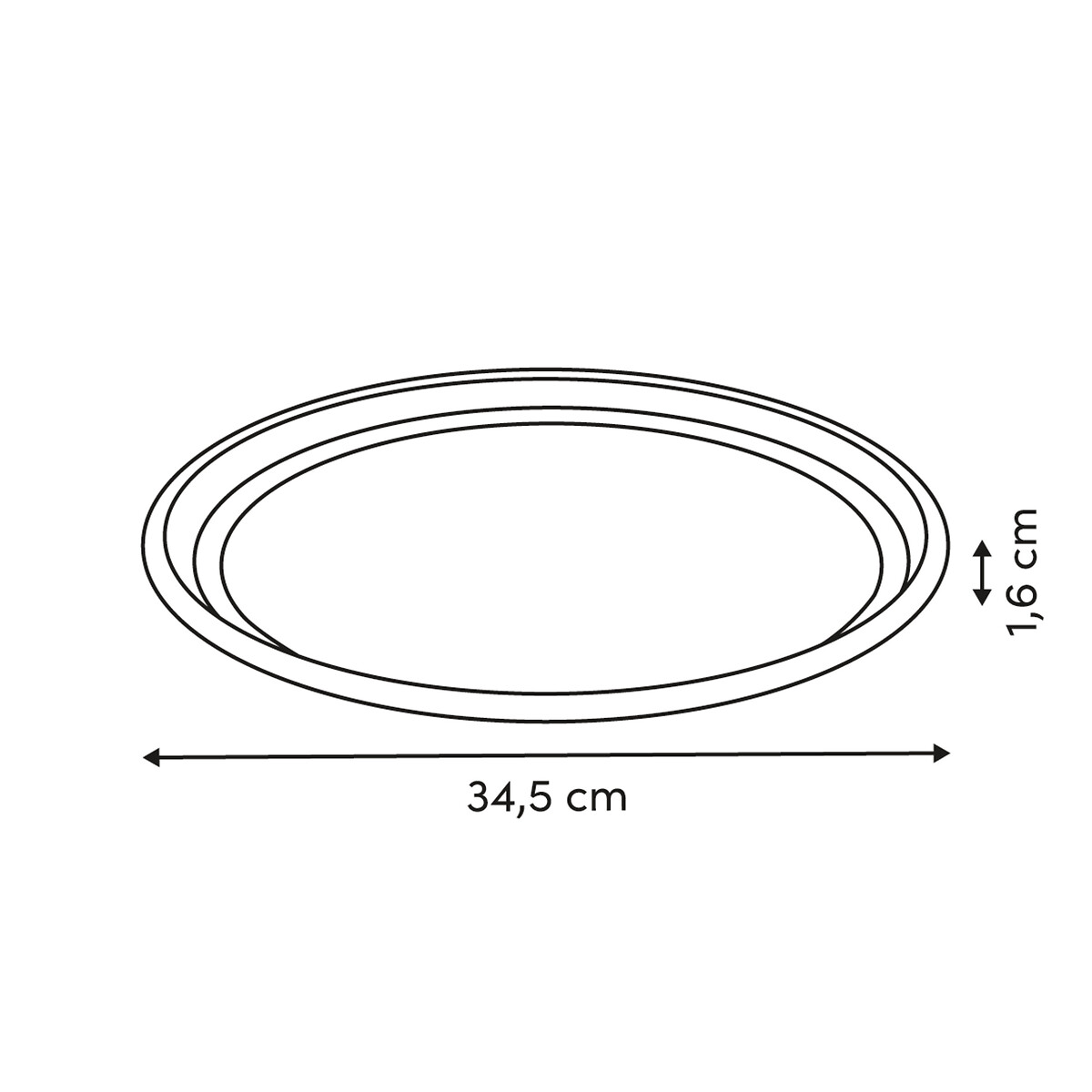 Prato para pizza HARMONY bege 33cm