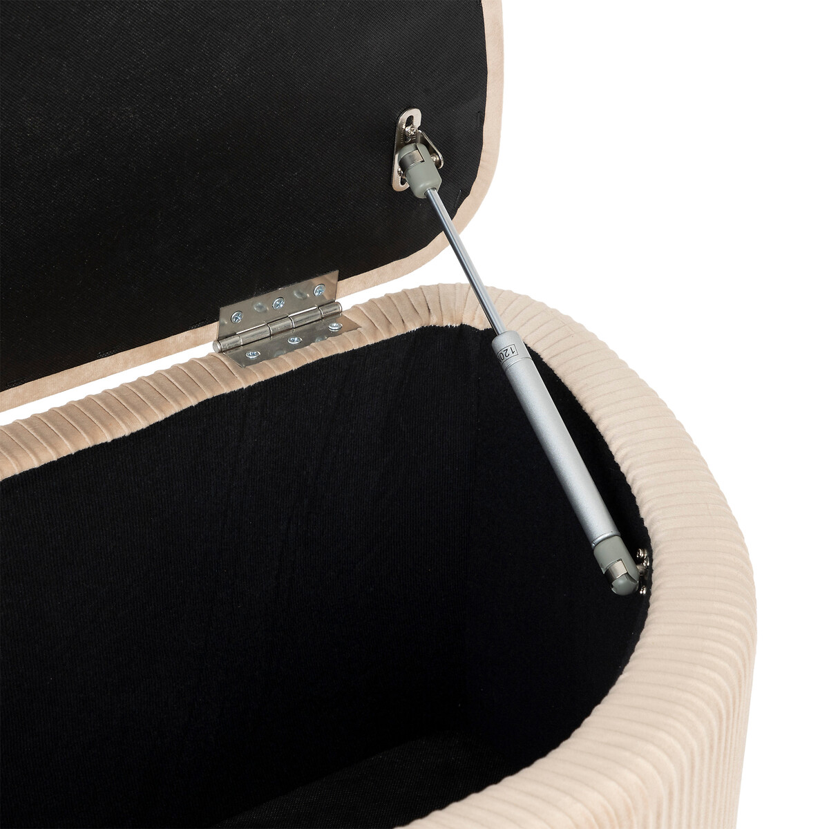 Banqueta bege SOLARO com cofre de arrumação,  Banqueta bege SOLARO com cofre de arrumação