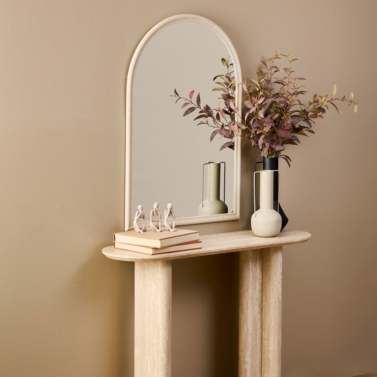 Espelho de parede arco CALYPS cinza 96cm