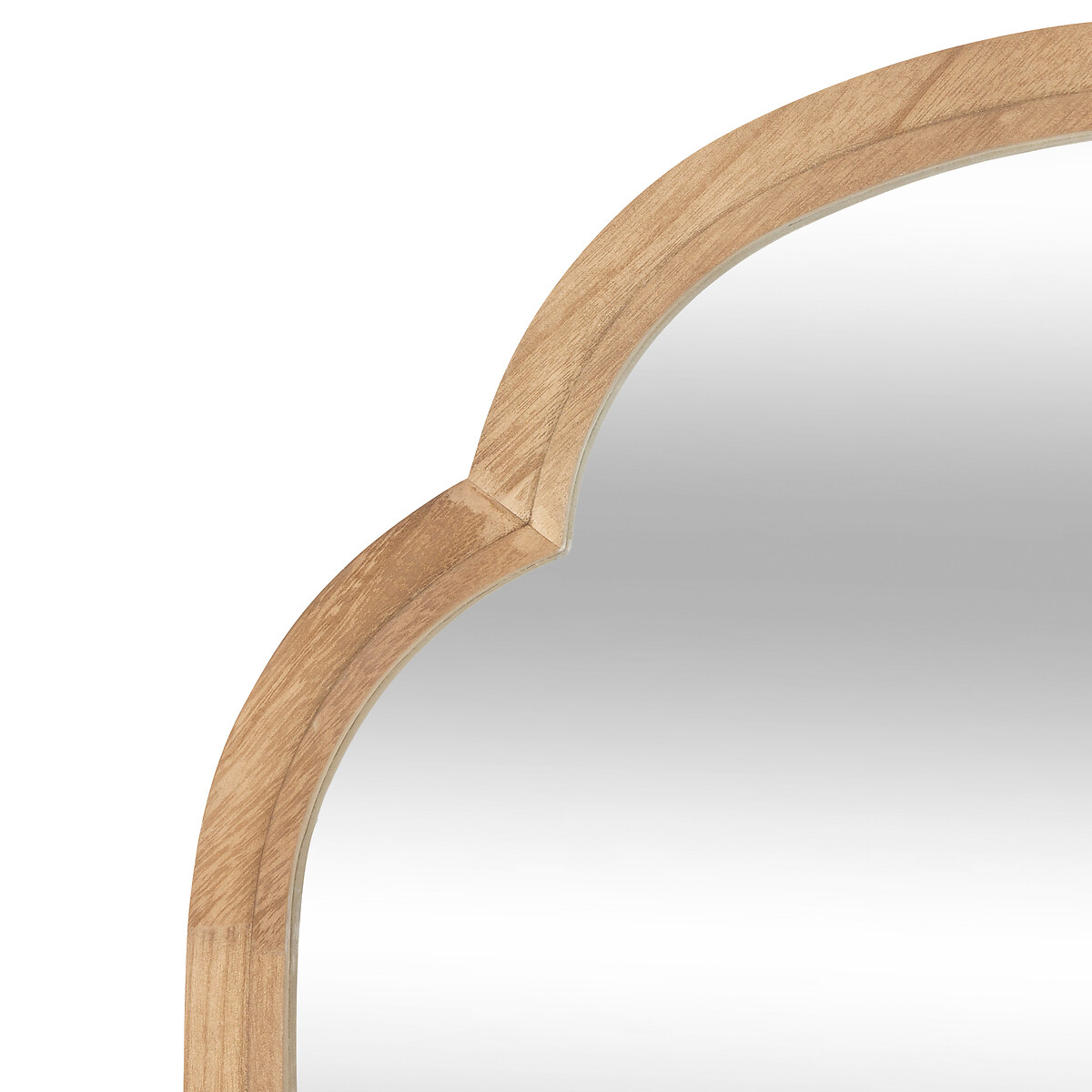 Espelho de parede LORENZA castanho em madeira